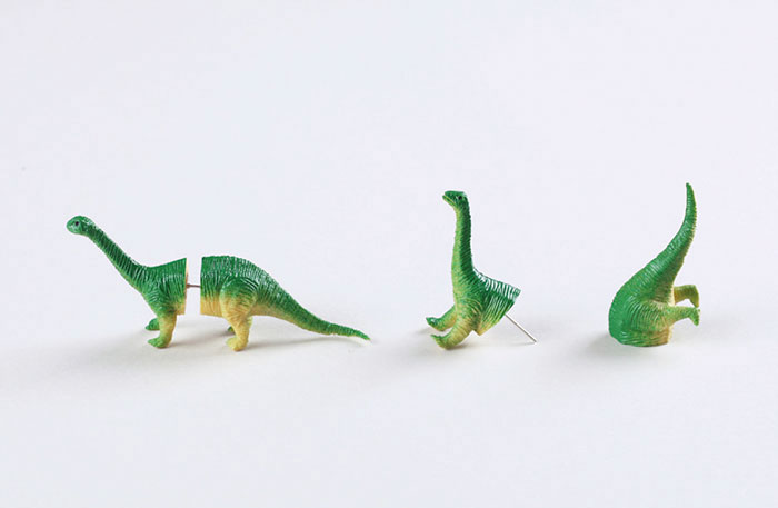 Серьги-динозавры