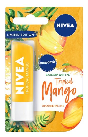 Почувствуй лето на губах вместе с NIVEA: бальзам «Тропический манго»
