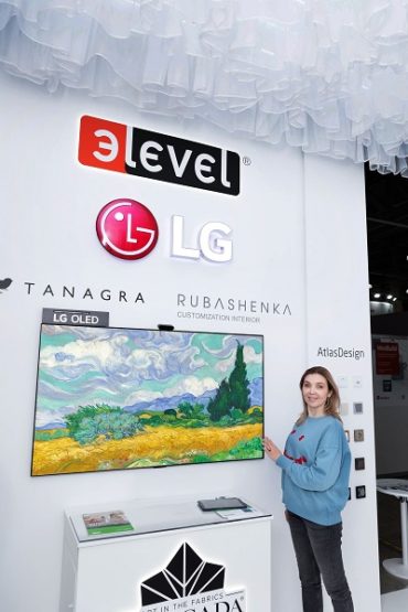 Телевизор LG Oled серии Gallery в проекте известного дизайнера Дианы Балашовой на выставке Mosbild 2022